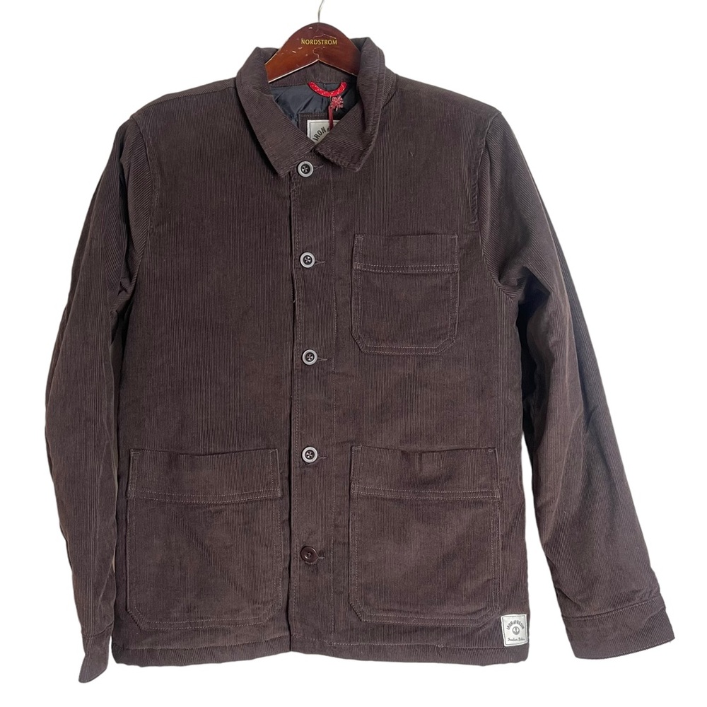 IRON & RESIN Men’s Brown Worker Corduroy Jacket Size S Quilted Lining Winter